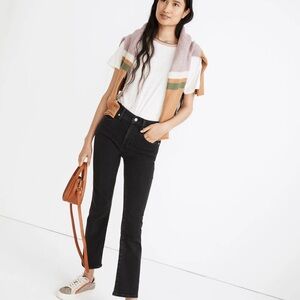 Madewell Cali Demi-Boot Jeans in Starkey Wash Black Stretch Size 28 Crop
Flare